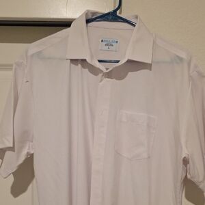 & COLLAR Range Shirt - White Short Sleeve - Button Down Collar